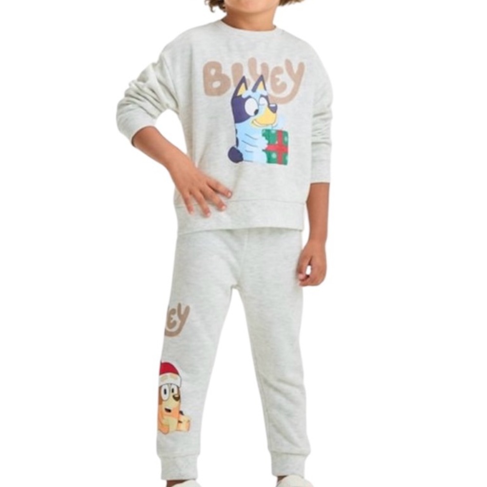 Bluey and Bingo Toddler Christmas 2-Piece Fleece Unisex Set - Size 18 Months NWT